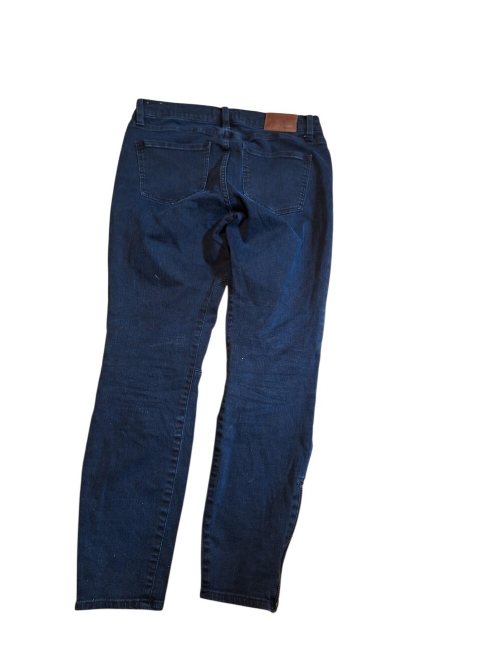 Madewell skinny skinny dark wash jeans ladies 29 Reinforced Knee Patches Zipper